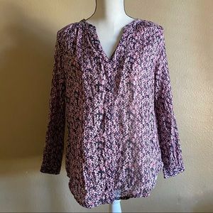 Paige Floral Button Down Top Size S